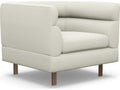Ornette White Club Chair with Bronze Metal Legs