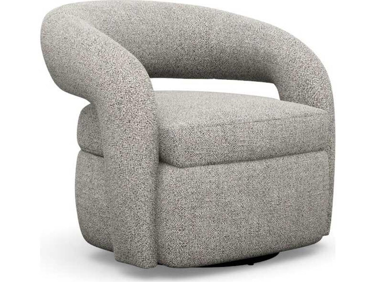 Targa Swivel Gray Accent Chair in Loma Weave