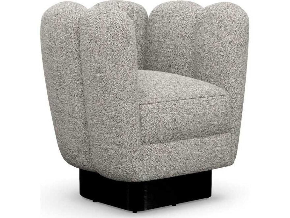 Gallery Swivel Accent Chair Gray Loma Weave Gunmetal Base