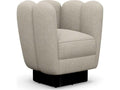 Gallery Swivel Accent Chair in Beige Fabric
