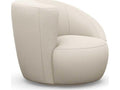 Carlisle Swivel Cream Accent Chair in Sumptuous Fabric