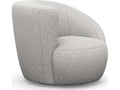Carlisle Swivel Accent Chair in Gray Faux Linen