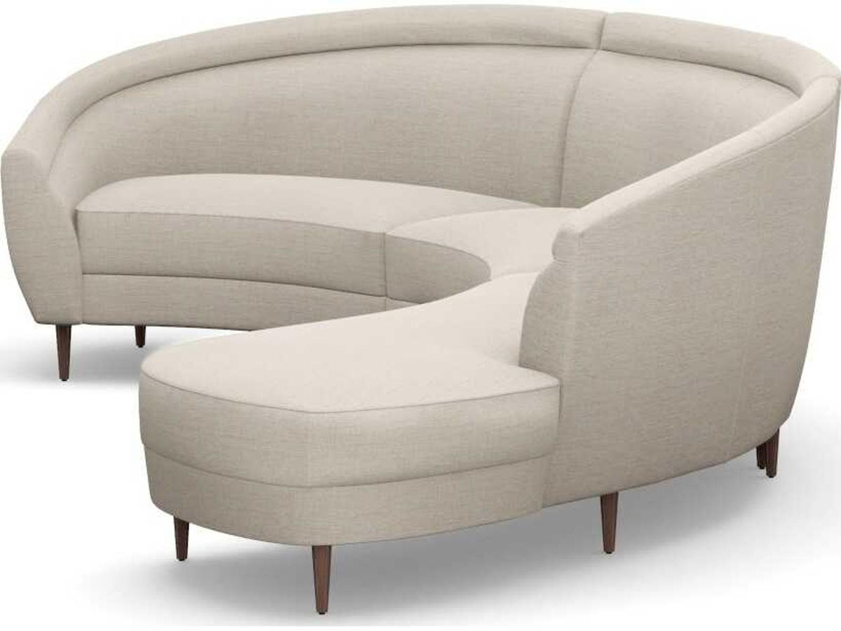 Capri 3-Piece Right Chaise Upholstered Sectional Sofa in Beige