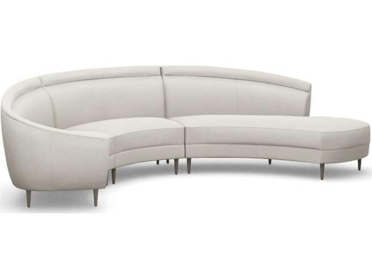 Capri 3-Piece Right Chaise Sectional Sofa in Cream Boucle