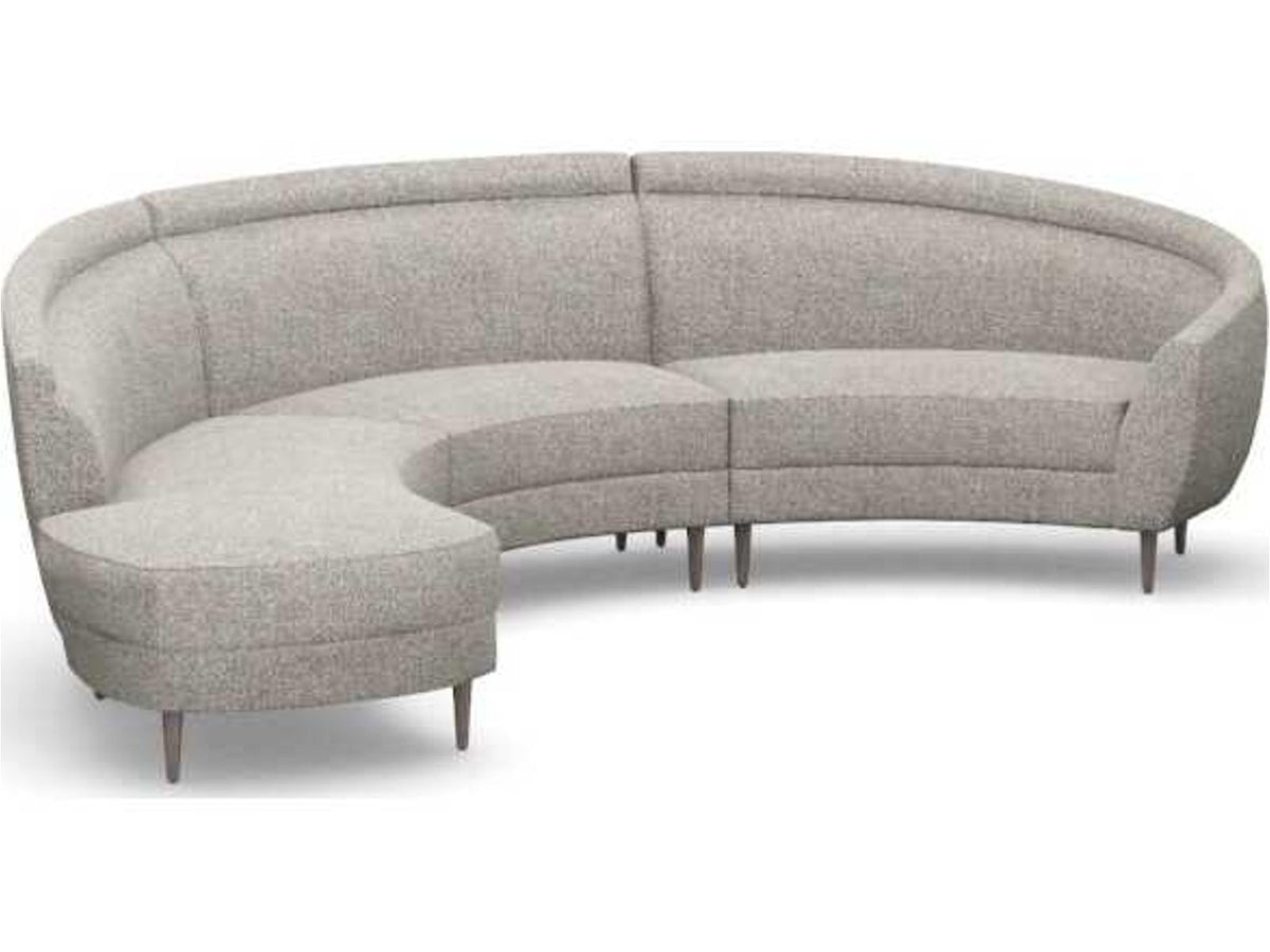 Capri Gray Upholstered Left Chaise Sectional Sofa