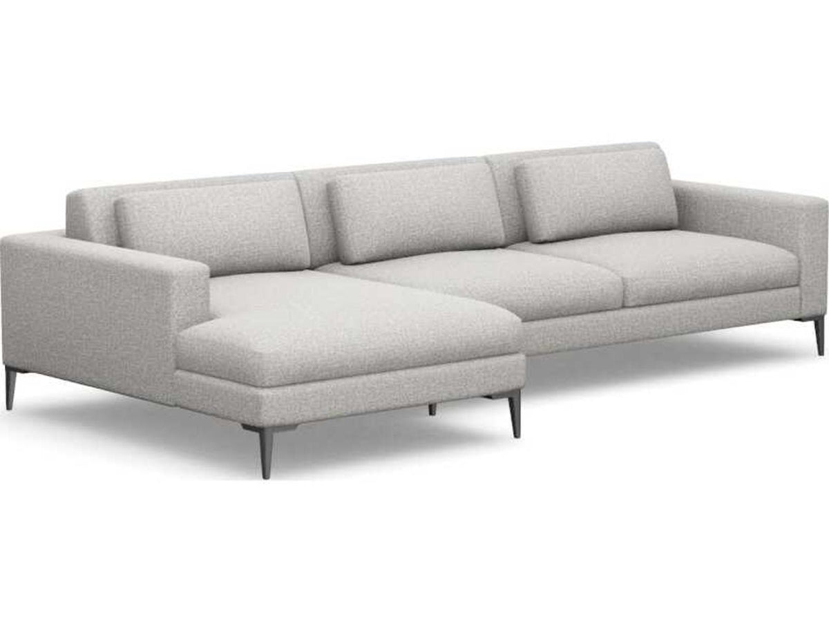 Izzy Gray Upholstered Left Chaise 2-Piece Sectional Sofa