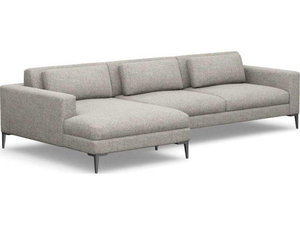 Izzy 2-Piece Left Chaise Sectional Sofa in Gray Loma Weave