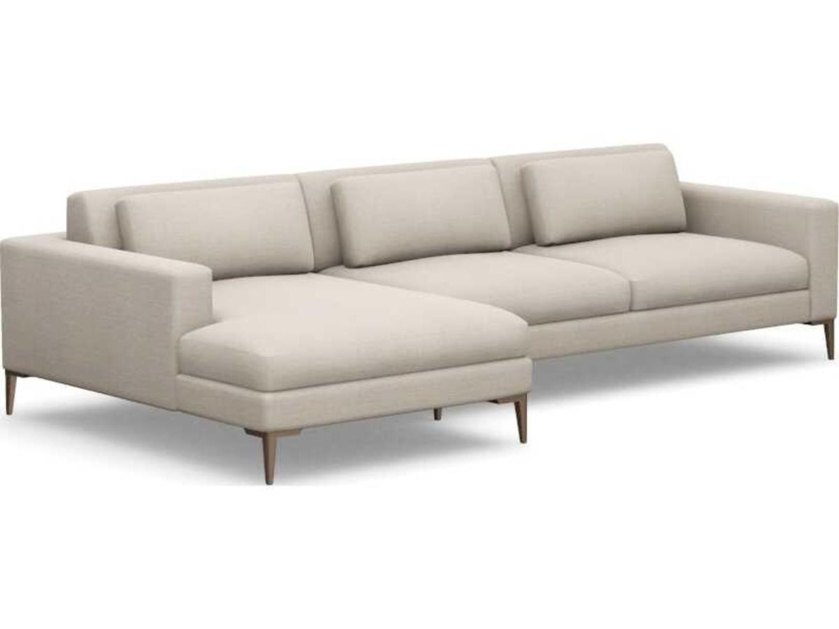 Izzy 2-Piece Left Chaise Luxe Chenille Sectional Sofa in Beige