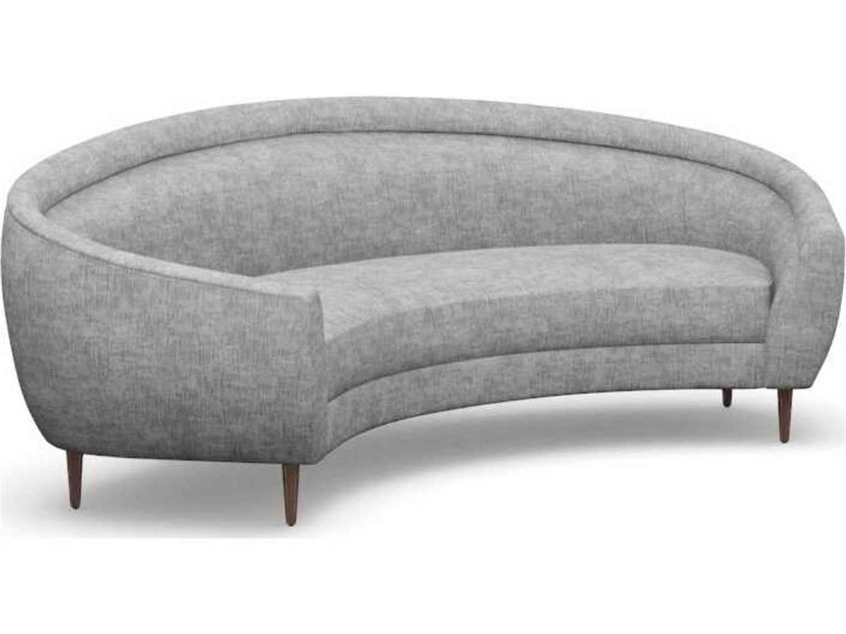 Capri 3-Seat Heathered Chenille Sofa in Walnut Gray