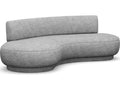 Nuage 3-Seat Heathered Chenille Sofa in Feather Gray