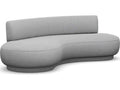 Nuage 3-Seat Left Arm Upholstered Sofa in Pure Grey Faux Linen