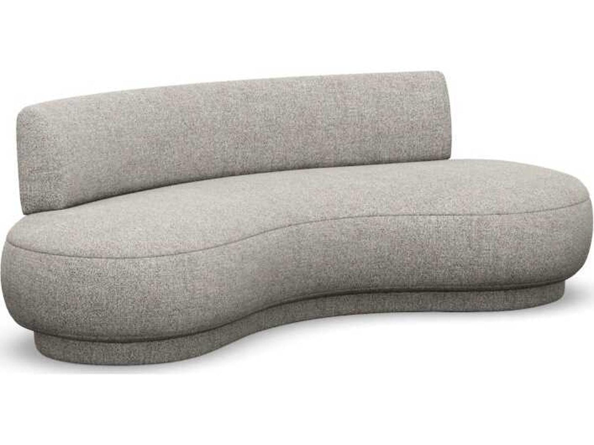 Nuage Rock Gray Upholstered 3-Seat Armless Sofa