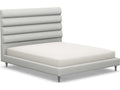 Channel Gray Upholstered California King Platform Bed