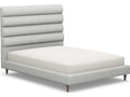 Channel Queen Upholstered Platform Bed in Gray