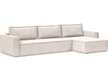 Living Newilla Adario Basmati Upholstered Sofa Bed with Reversible Lounger