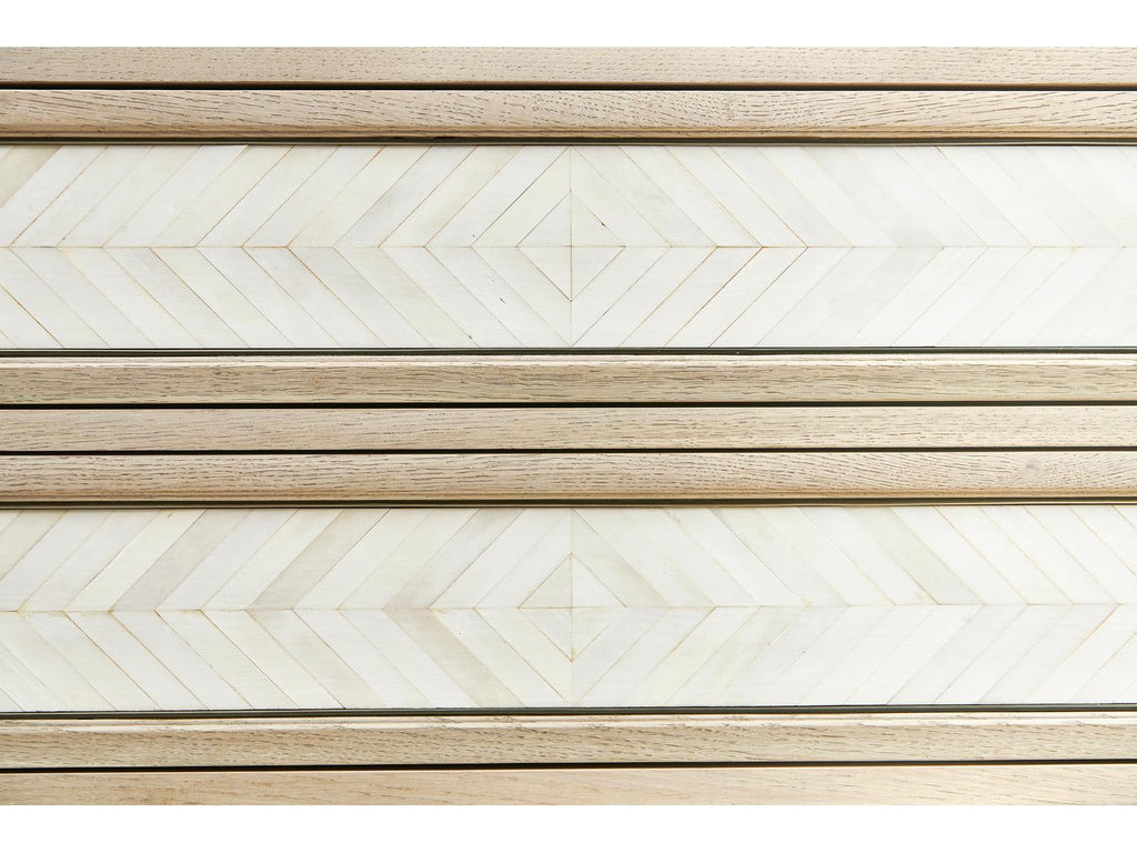 Water 4-Drawers Brown Oak Wood Dresser