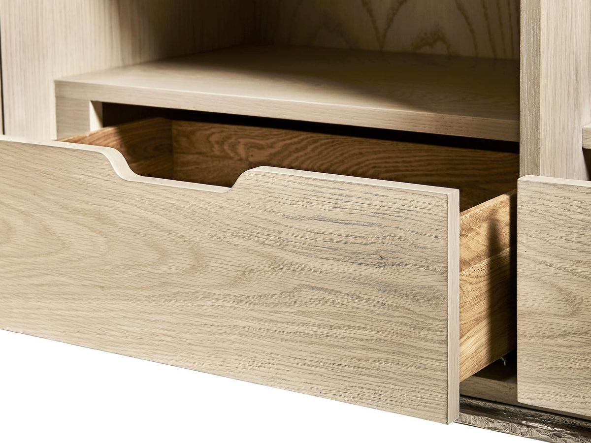 Water 3-Drawers Light Wood Oak Dresser