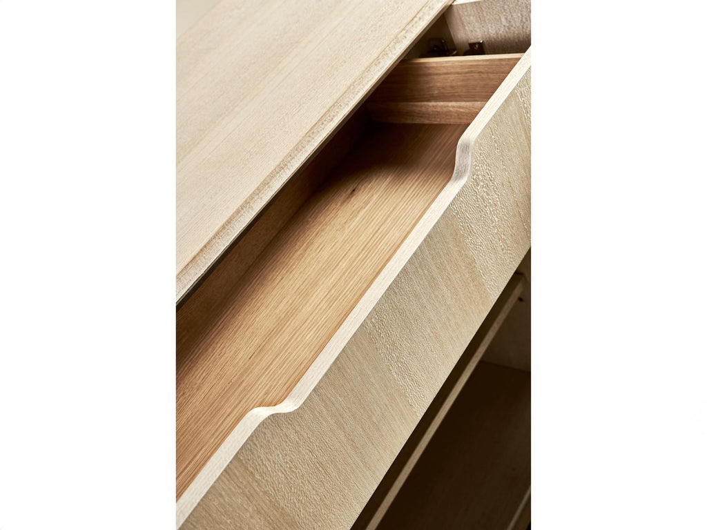 Water Breaker Credenza Console Table in Natural Dyed Koto