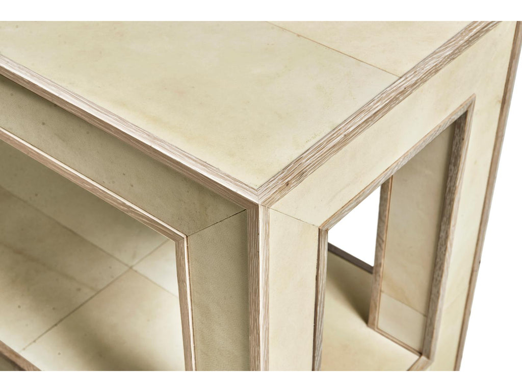 Water Hydra Rectangular Console Table in Parchment Oak