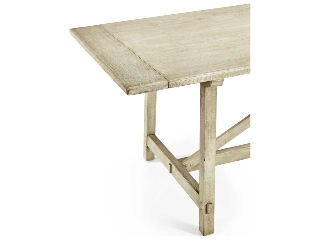Timeless Rectangular 125-173 Inch Extendable Dining Table Stripped Oak