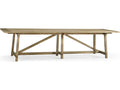Timeless Sidereal French Laundry Rectangular Extendable Dining Table in Stripped Brown Chestnut