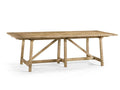 Timeless Rectangular Sidereal French Laundry Dining Table in Stripped Brown Chestnut