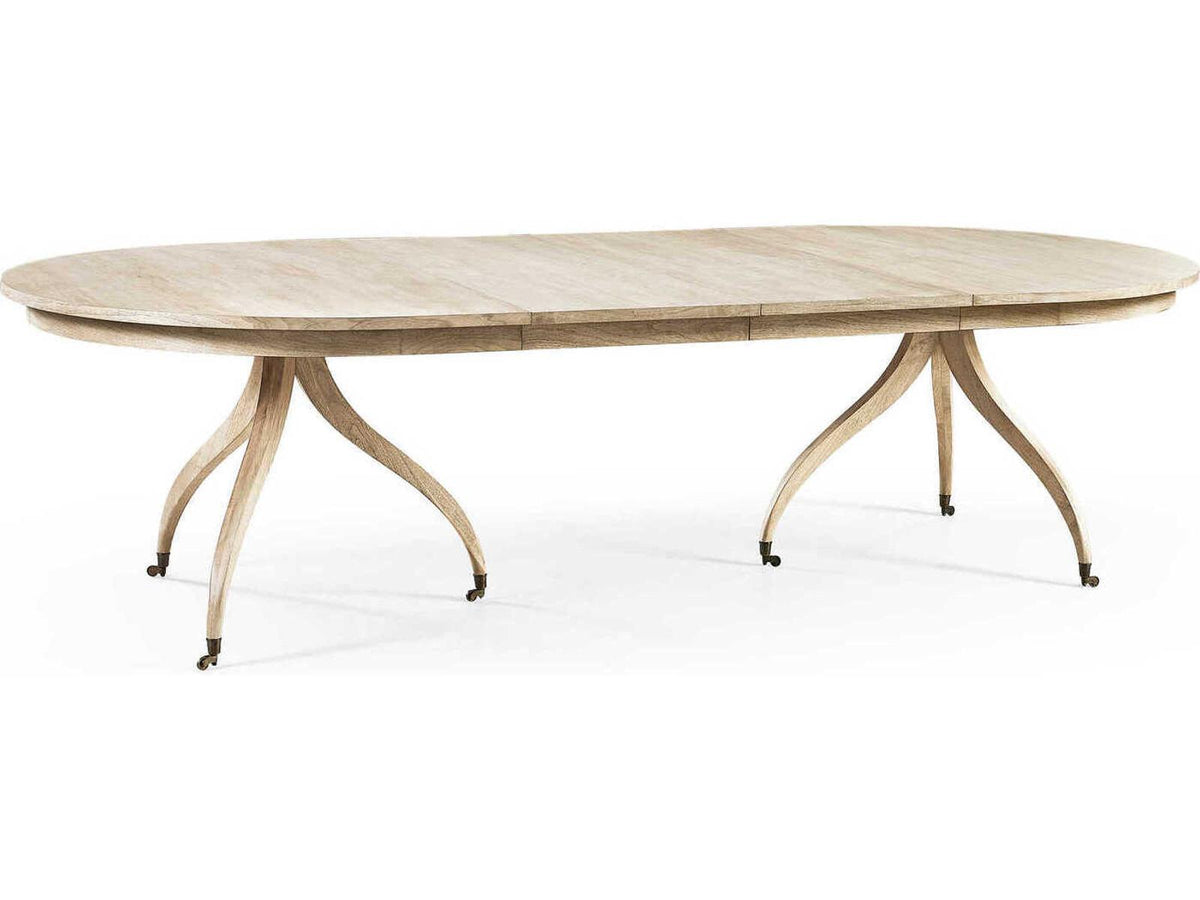 Timeless Rectangular Dining Table in Bleached Walnut with Extension Leaves