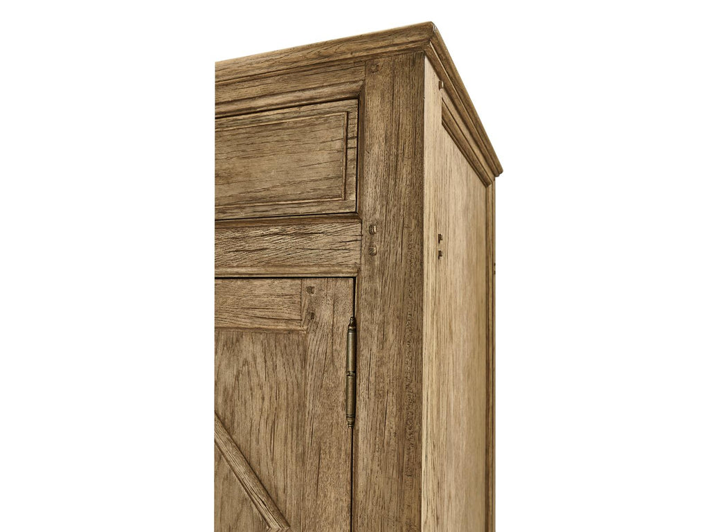 Timeless Oak Credenza Sideboard in Stripped Brown Chestnut