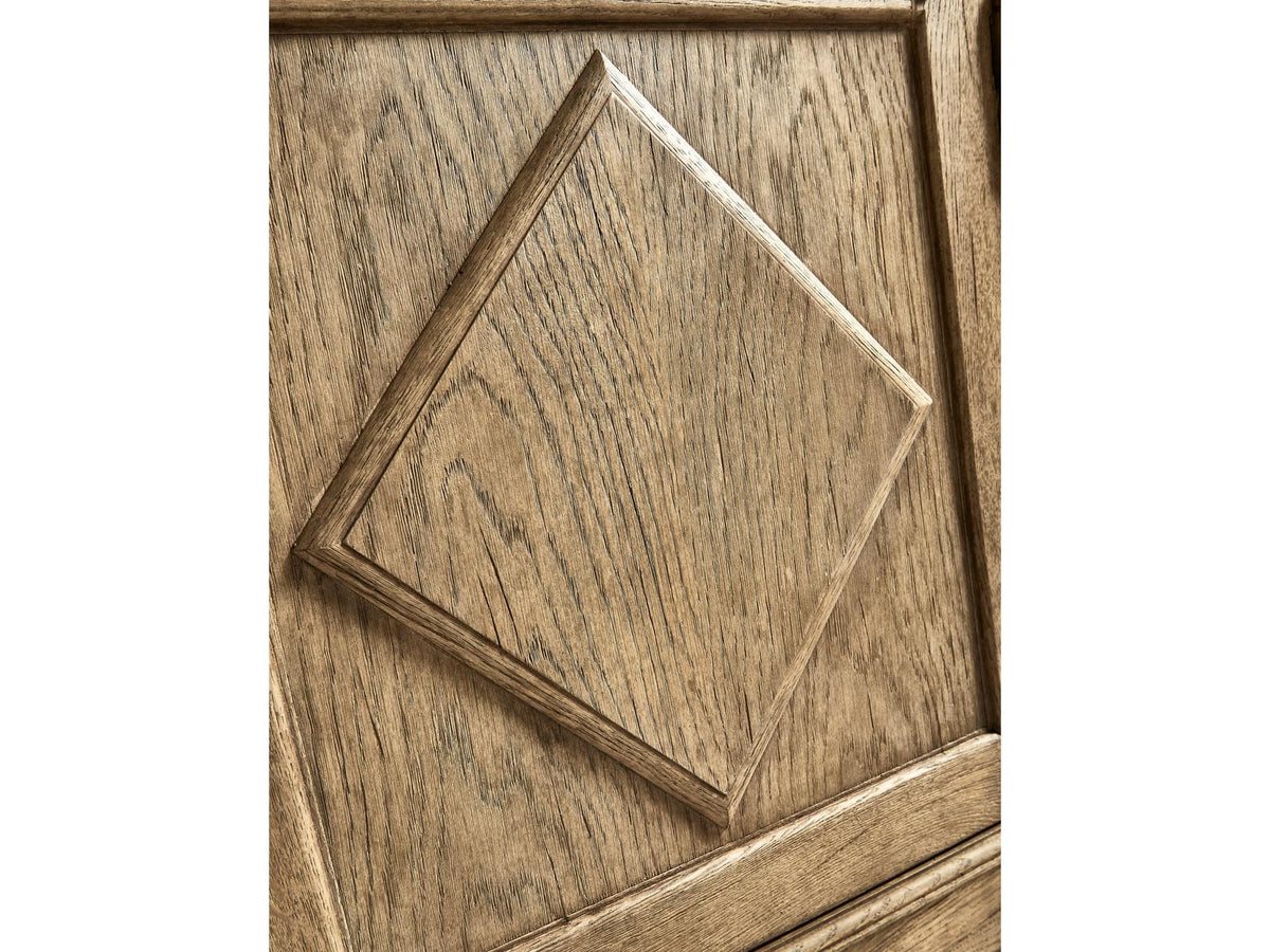 Timeless Oak Credenza Sideboard in Stripped Brown Chestnut