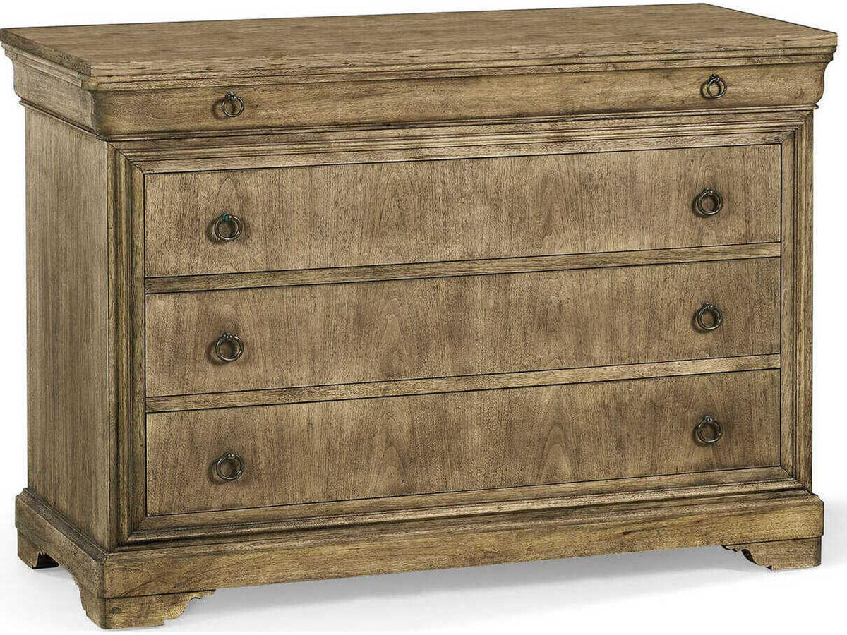 Timeless 5-Drawers Oak Wood Double Dresser