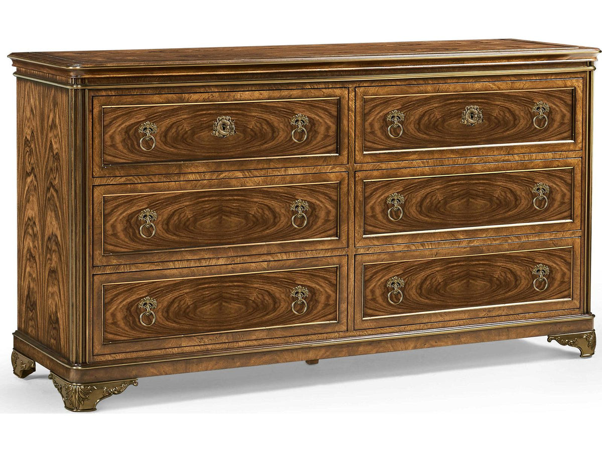 Viceroy 6-Drawer Mahogany Wood Double Dresser Santos Brown