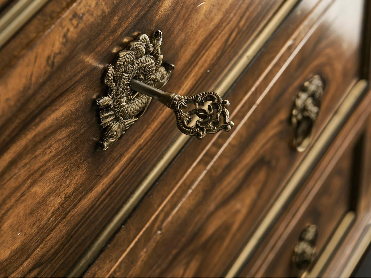 Viceroy 6-Drawer Mahogany Wood Double Dresser Santos Brown