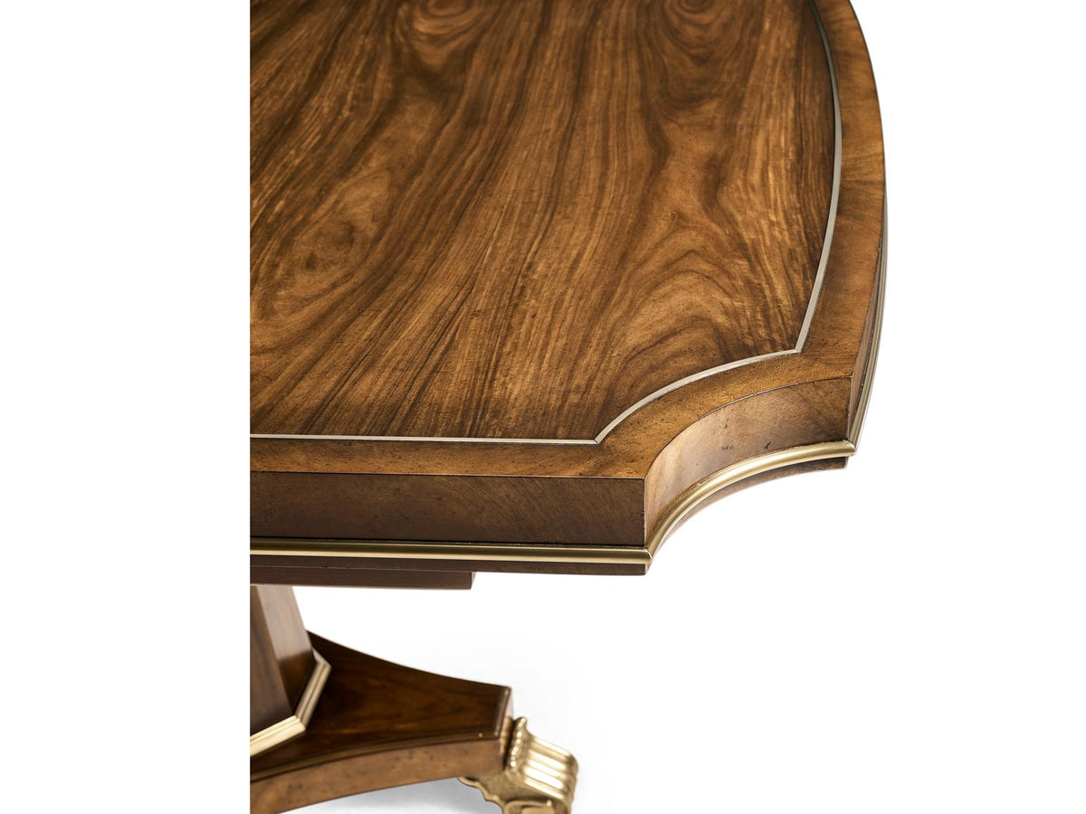 Viceroy Extendable Rectangle Dining Table in Brown Santos and Brass