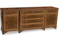 Viceroy Mahogany Wood Santos Brown Sideboard with Brass Inlay