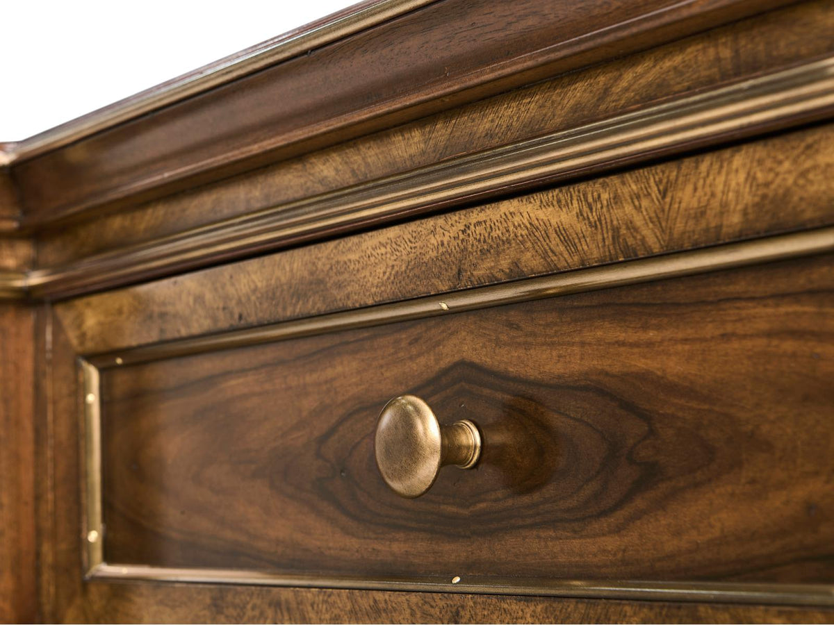 Viceroy Mahogany Wood Santos Brown Sideboard with Brass Inlay