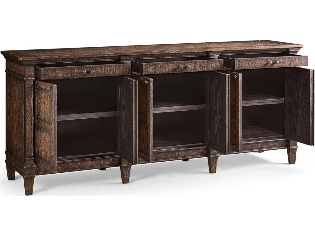 Caldera Terravita 93-Inch Oak Wood Sideboard in Black Caldera Finish