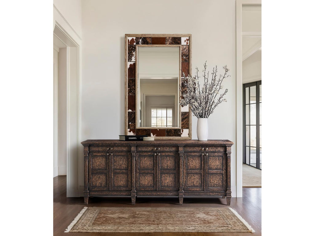 Caldera Terravita 93-Inch Oak Wood Sideboard in Black Caldera Finish