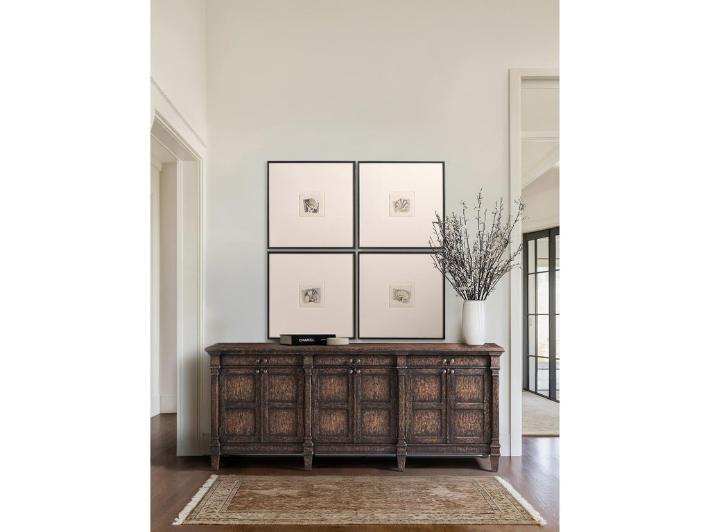 Caldera Terravita 93-Inch Oak Wood Sideboard in Black Caldera Finish