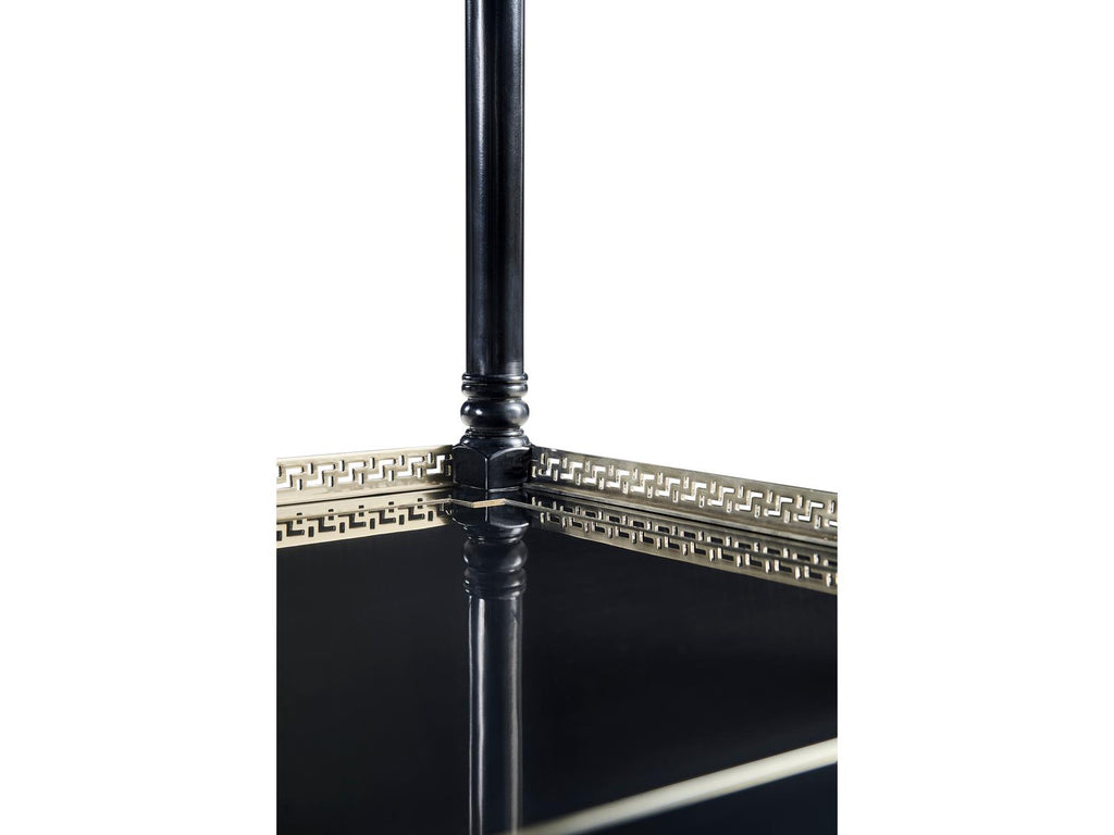 Reimagined Rectangular Wood Painted Formal Black Console Table