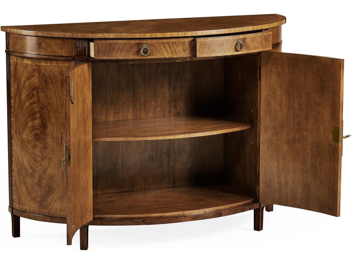 JC Traditional 54-Inch Acacia Wood Sideboard in Medium Crotch Walnut