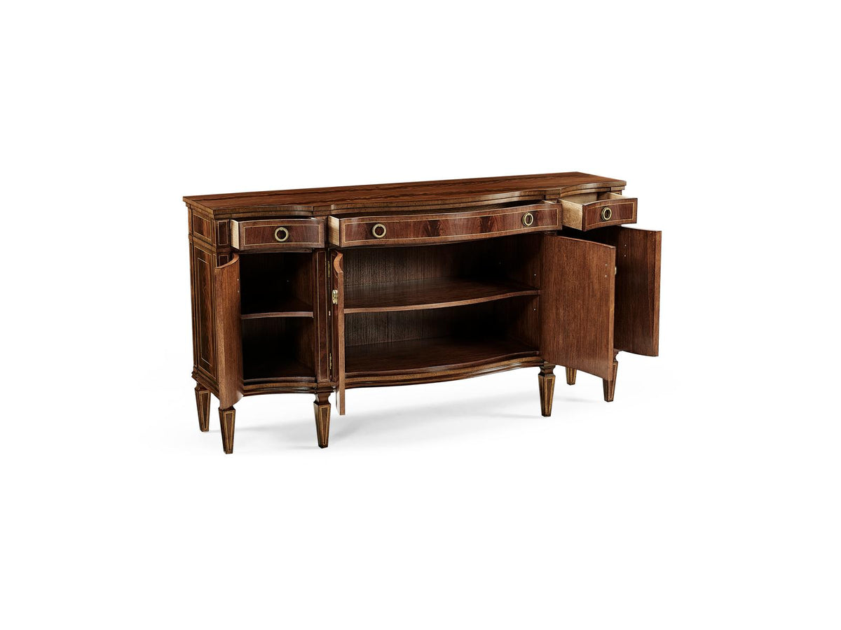 Jc Traditional Rectangular Wood Antique Mahogany Console Table