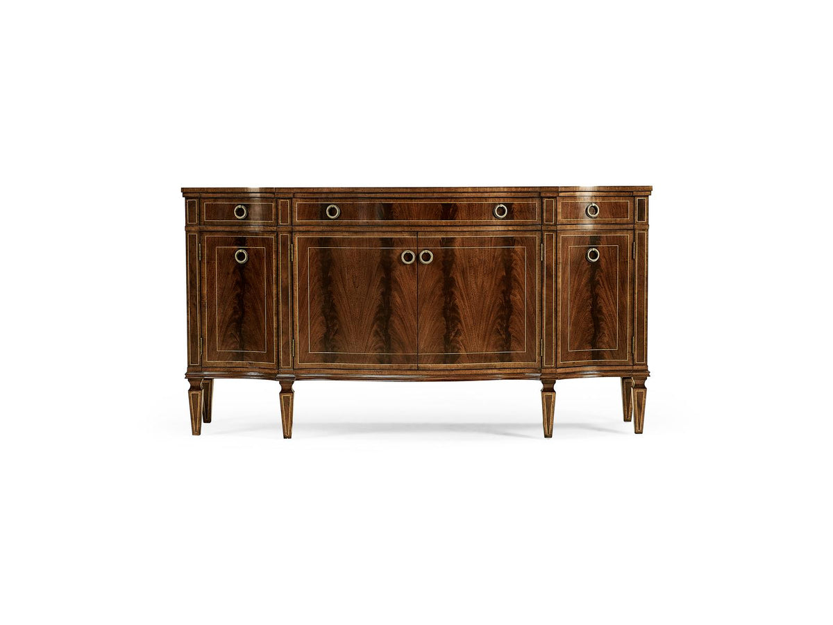 Jc Traditional Rectangular Wood Antique Mahogany Console Table