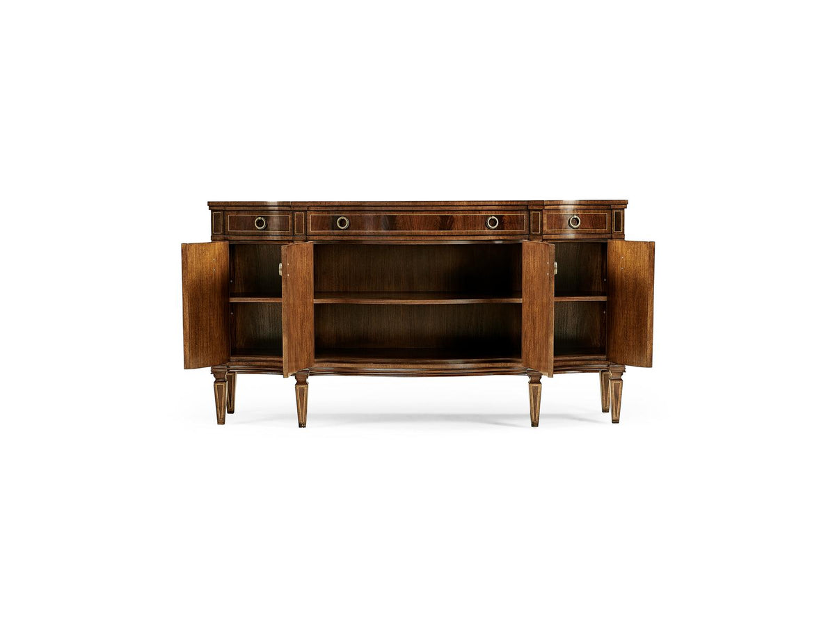 Jc Traditional Rectangular Wood Antique Mahogany Console Table