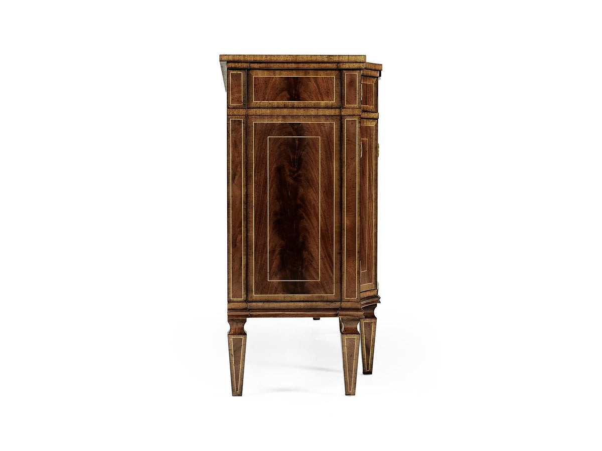 Jc Traditional Rectangular Wood Antique Mahogany Console Table