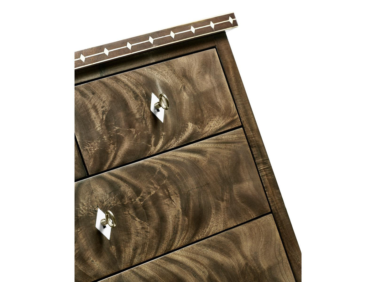 Buckingham 5-Drawer Bleached Mahogany Nightstand