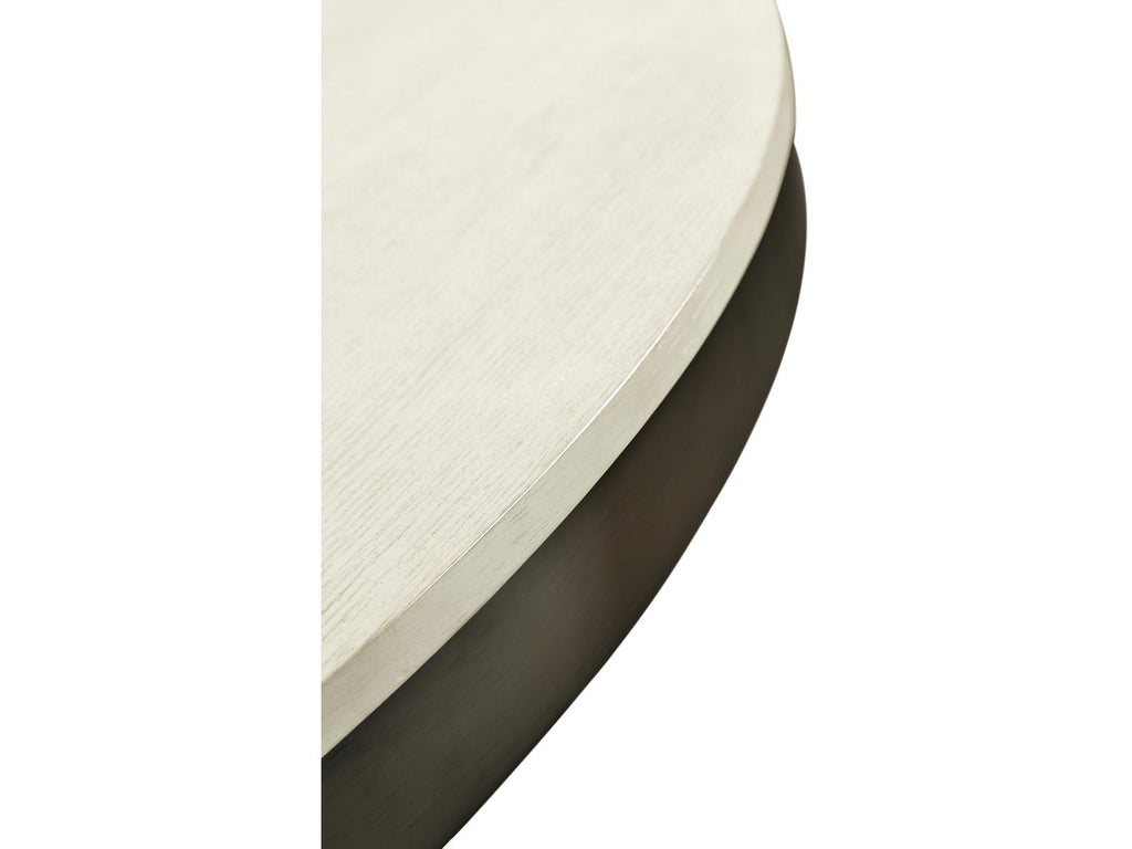 Reimagined Lodestone 72-Inch Round Dining Table in Country White Oak