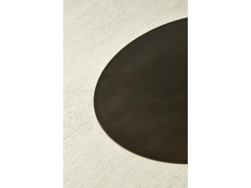 Reimagined Lodestone 72-Inch Round Dining Table in Country White Oak