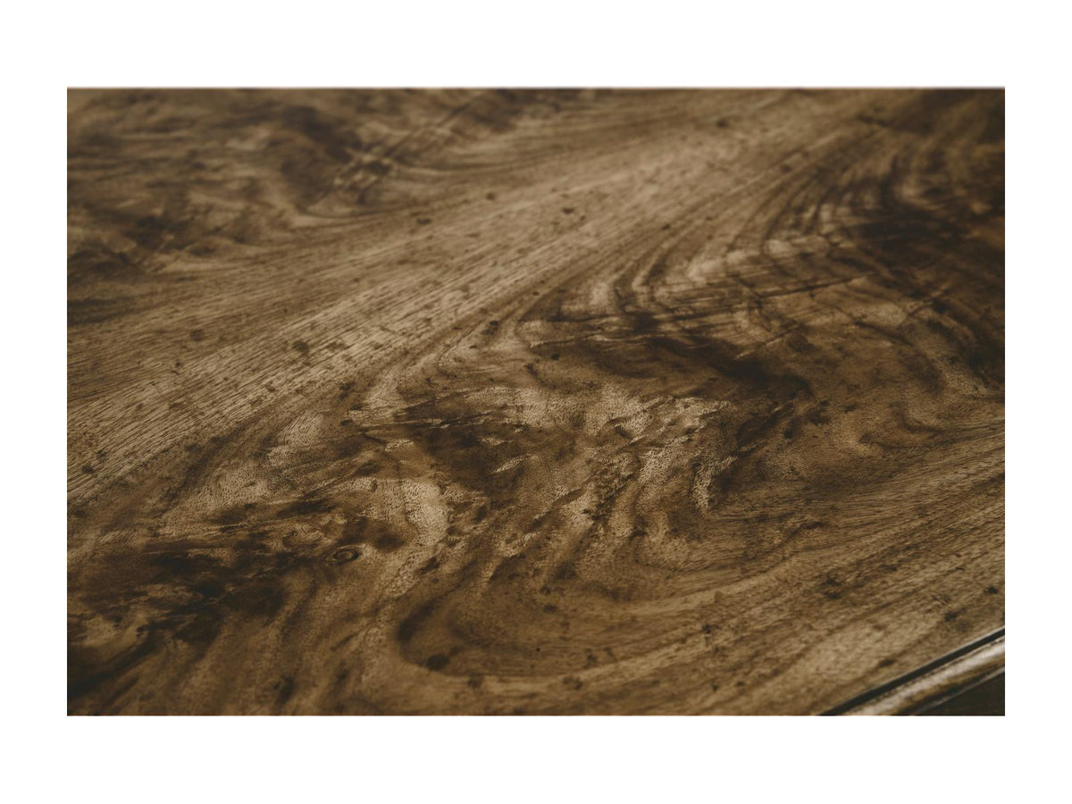 Barcelona Brown Walnut Wood Dresser with Champagne Patina