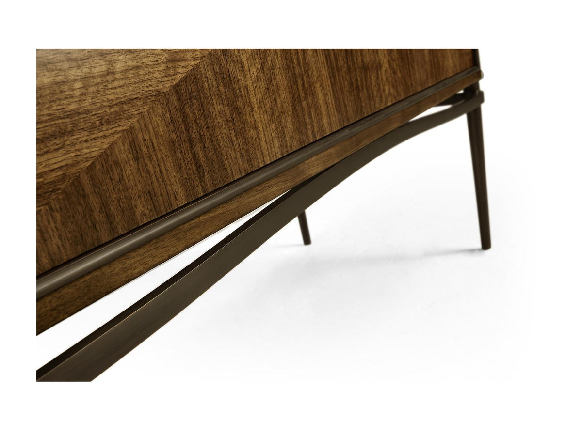 Toulouse Rectangular Wood Walnut Console Table
