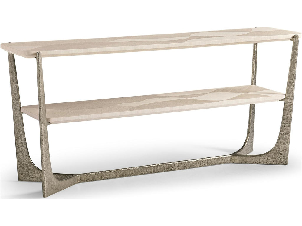 Tidepool Rectangular Wood Console Table in Natural Dyed Koto
